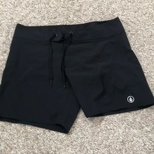 Black swim shorts